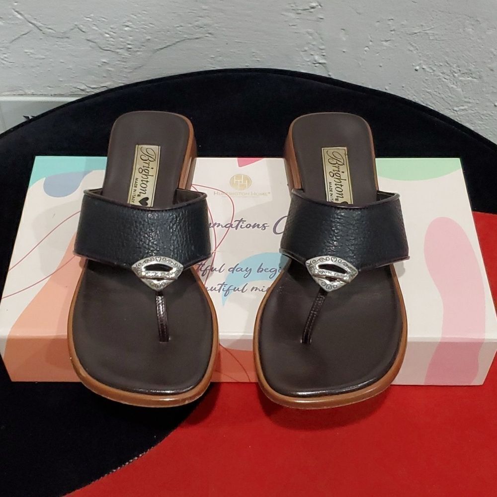 Brighton Lita Leather Vintage Sandals Size 6.5